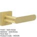 Premium Square Door Handle Satin Brass Finish Solid Brass Interior Handle-1