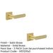 PACK Premium Square Door Handle Satin Brass Finish Solid Brass Interior Handle (1)-1