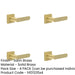 PACK Premium Square Door Handle Satin Brass Finish Solid Brass Interior Handle-1