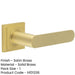 Premium Square Stepped Rose Door Handle Satin Brass Solid Brass Interior Handle-1