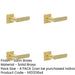 PACK Premium Square Stepped Rose Door Handle Satin Brass Solid Brass Interior Handle-1