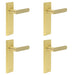 PACK Satin Brass Door Handle Latch Backplate Elegant Interiors Solid Brass Interior Handle