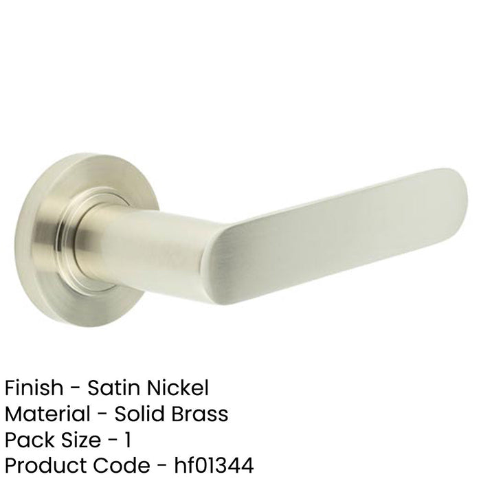 Stylish Satin Nickel Door Handle Modern Interiors Solid Brass Interior Handle-1