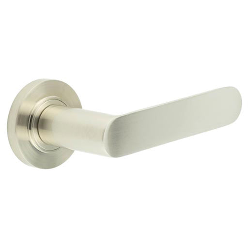 Stylish Satin Nickel Door Handle Modern Interiors Solid Brass Interior Handle