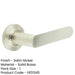 Stylish Satin Nickel Door Handle with Chamfered Rose Solid Brass Interior Handle-1
