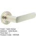 Elegant Stepped Rose Door Handle Satin Nickel Finish Solid Brass Interior Handle-1