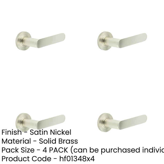 PACK Satin Nickel Knurled Door Handle Elegant Interiors Solid Brass Interior Handle-1