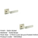PACK Satin Nickel Square Door Handle with Plain Rose Durable Brass Hardware Solid Brass Interior Handle (1)-1