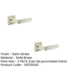 PACK Stylish Satin Nickel Door Handle with Square Stepped Rose Solid Brass Interior Handle (1)-1
