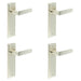 PACK Satin Nickel Door Handle Latch Backplate Elegant Brass Finish Solid Brass Interior Handle