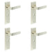 PACK Satin Nickel Door Handle Lock Backplate Elegant Homes Solid Brass Interior Handle