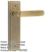 Antique Brass Door Handle Latch Backplate Elegant Home Decor Solid Brass Interior Handle-1