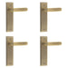 PACK Antique Brass Door Handle Latch Backplate Elegant Home Decor Solid Brass Interior Handle