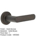 Elegant Chamfered Rose Door Handle Dark Bronze Finish Solid Brass Interior Handle (1)-1