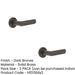 PACK Elegant Dark Bronze Door Handle with Stepped Rose Design Solid Brass Interior Handle (1)-1