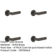 PACK Elegant Dark Bronze Door Handle with Stepped Rose Design Solid Brass Interior Handle-1