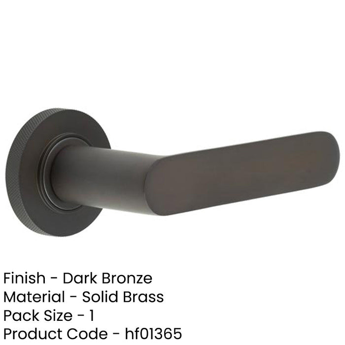 Reeded Rose Dark Bronze Door Handle Elegant Interiors Solid Brass Interior Handle (1)-1