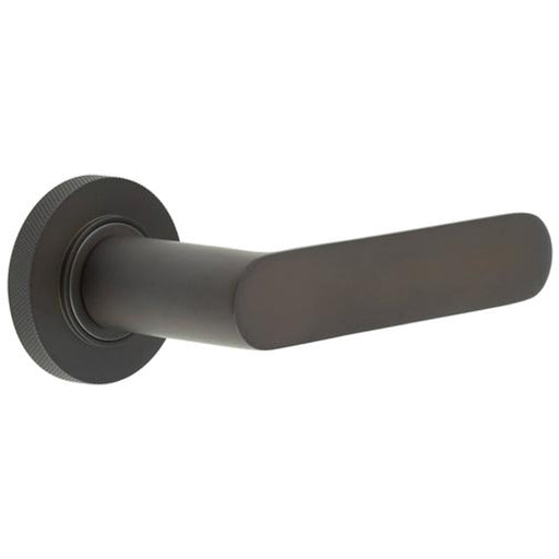 Reeded Rose Dark Bronze Door Handle Elegant Interiors Solid Brass Interior Handle (1)