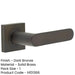 Elegant Square Door Handle Dark Bronze Stylish Interiors Solid Brass Interior Handle-1