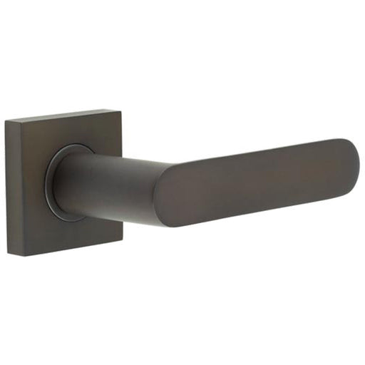 Elegant Square Door Handle Dark Bronze Stylish Interiors Solid Brass Interior Handle