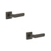 PACK Elegant Square Door Handle Dark Bronze Stylish Interiors Solid Brass Interior Handle (1)