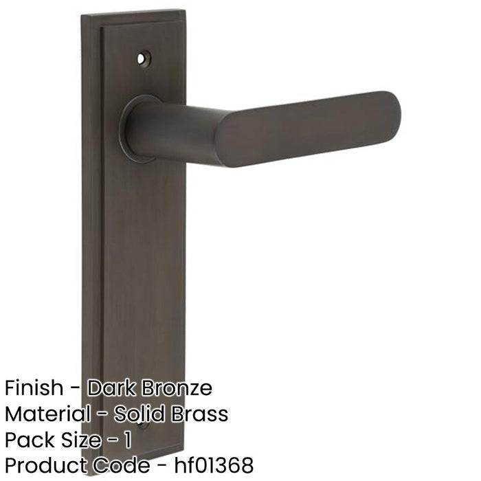 Elegant Dark Bronze Door Handle Latch Backplate Luxurious Homes Solid Brass Interior Handle (1)-1