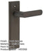 Elegant Dark Bronze Door Handle Latch Backplate Luxurious Homes Solid Brass Interior Handle (1)-1