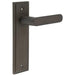 Elegant Dark Bronze Door Handle Latch Backplate Luxurious Homes Solid Brass Interior Handle (1)