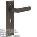 Elegant Dark Bronze Door Handle Lock Backplate Stylish Interiors Solid Brass Interior Handle-1