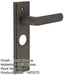 Elegant Dark Bronze Bathroom Door Handle with Durable Backplate Solid Brass Interior Handle-1