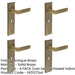 PACK Antique Brass Door Handle Lock Backplate Elegant Home Decor Solid Brass Interior Handle-1