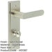 Premium Satin Nickel Door Handle with Backplate Bathrooms Solid Brass Interior Handle-1