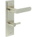 Elegant Satin Nickel Bathroom Door Handle with Turn Release Mechanism Solid Brass Interior Handle (1)