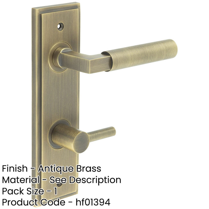 Antique Brass Door Handle Bathrooms with Turn Release Mechanism Solid Brass Interior Handle-1