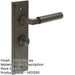 Elegant Dark Bronze Door Handle with Backplate Bathrooms Solid Brass Interior Handle (7)-1