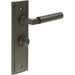 Elegant Dark Bronze Door Handle with Backplate Bathrooms Solid Brass Interior Handle (7)