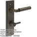 Elegant Dark Bronze Bathroom Door Handle with Backplate Turn Release Solid Brass Interior Handle (7)-1