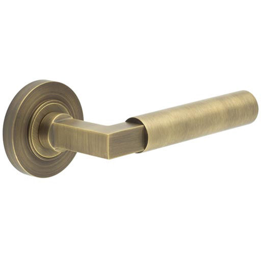 Luxurious Antique Brass Door Handle Plain Rose Elegant Homes Solid Brass Interior Handle