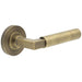 Luxurious Antique Brass Door Handle Plain Rose Elegant Homes Solid Brass Interior Handle