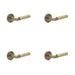 PACK Luxurious Antique Brass Door Handle Plain Rose Elegant Homes Solid Brass Interior Handle