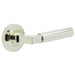 Elegant Polished Nickel Door Handle with Rose Design Solid Brass Interior Handle