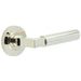 Luxurious Knurled Rose Door Handle Polished Nickel Elegant Interiors Solid Brass Interior Handle