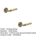 PACK Antique Brass Door Handle Chamfered Rose Elegant Homes Solid Brass Interior Handle (1)-1