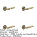 PACK Antique Brass Door Handle Chamfered Rose Elegant Homes Solid Brass Interior Handle-1