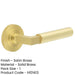 Elegant Knurled Satin Brass Door Handle with Rose Design Solid Brass Interior Handle-1