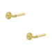 PACK Elegant Knurled Satin Brass Door Handle with Rose Design Solid Brass Interior Handle (1)