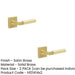 PACK Luxurious Square Door Handle Satin Brass Solid Brass Interior Handle (1)-1