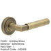 Luxurious Antique Brass Door Handle Stepped Rose Solid Brass Interior Handle-1
