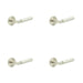 PACK Luxurious Reeded Rose Satin Nickel Door Handle Elegant Interiors Solid Brass Interior Handle