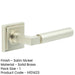 Elegant Satin Nickel Square Door Handle Luxurious Interiors Solid Brass Interior Handle-1